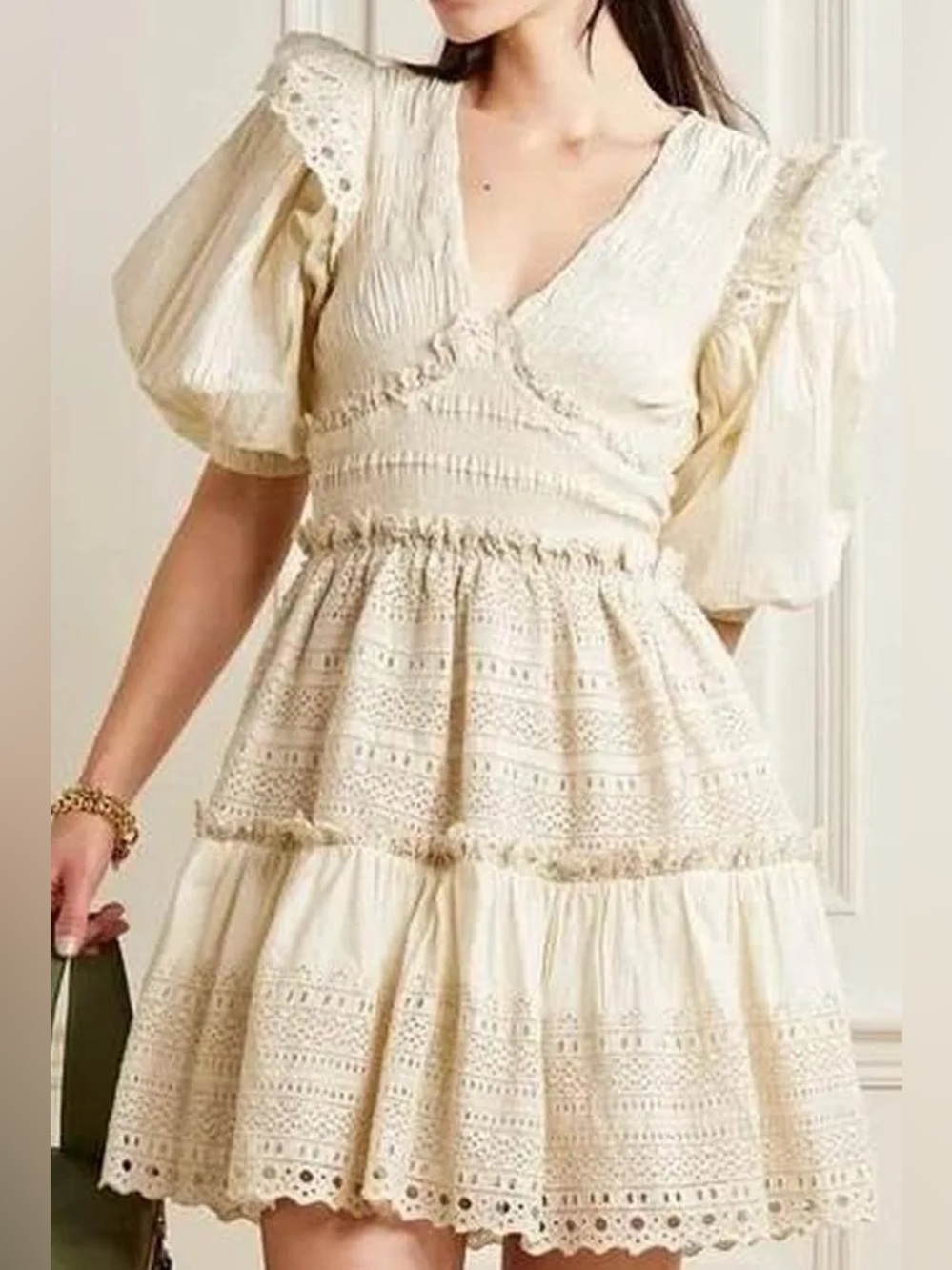 Sea New York Marley Pleated Smocked Mini Dress